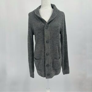 Carbon Long Sleeve Grey Cardigan Sweater Size Small